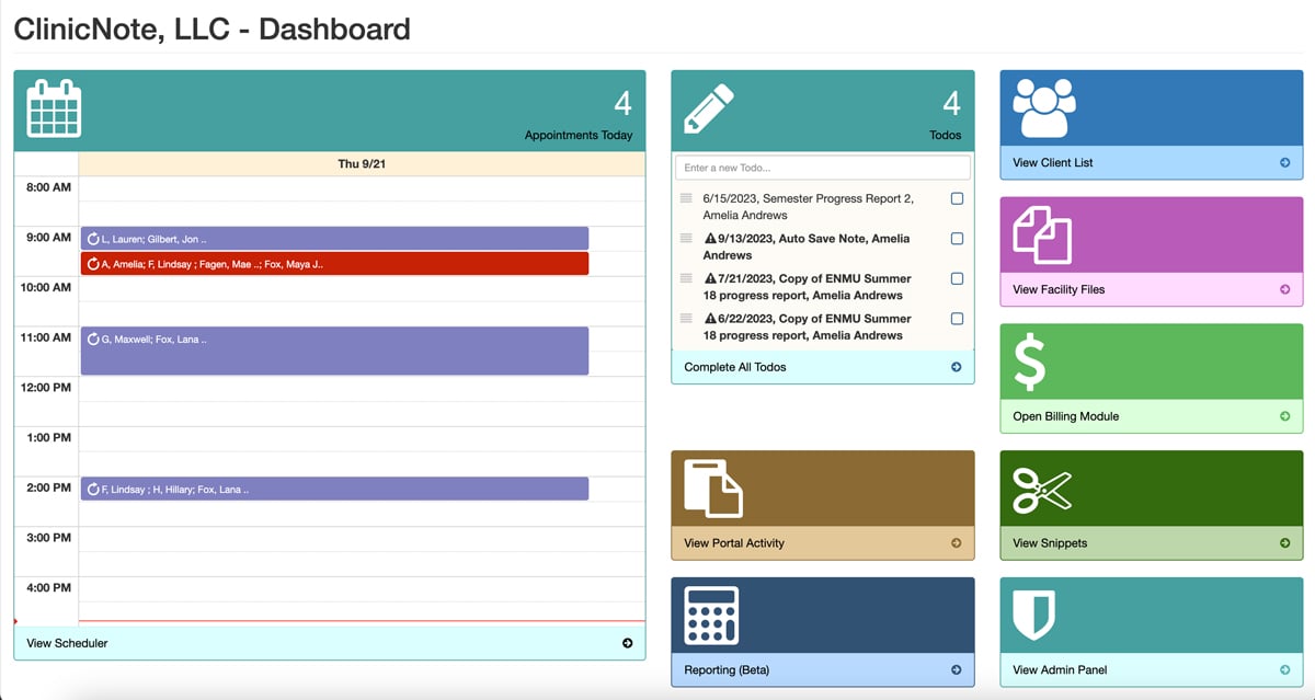 clinicnote-dashboard